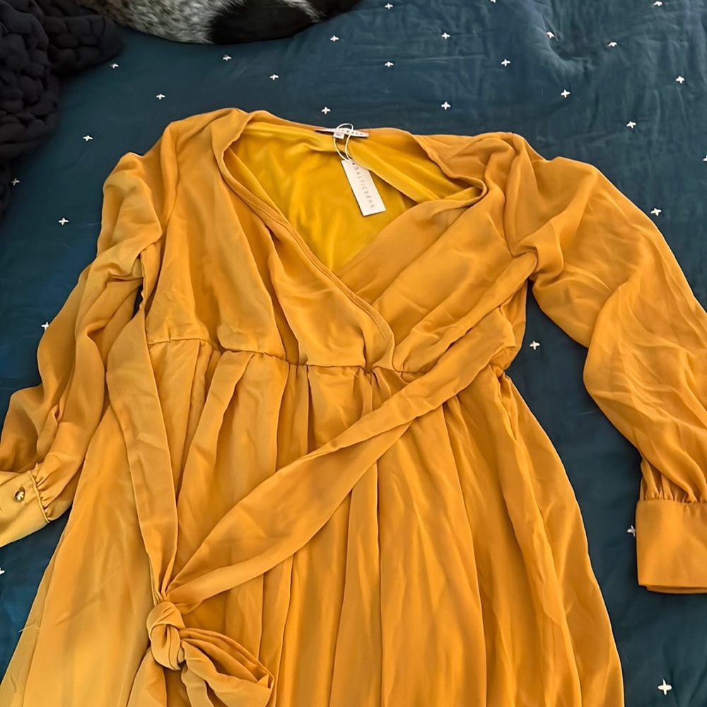 Lydia Maxi Dress in Golden Yellow - Never Worn